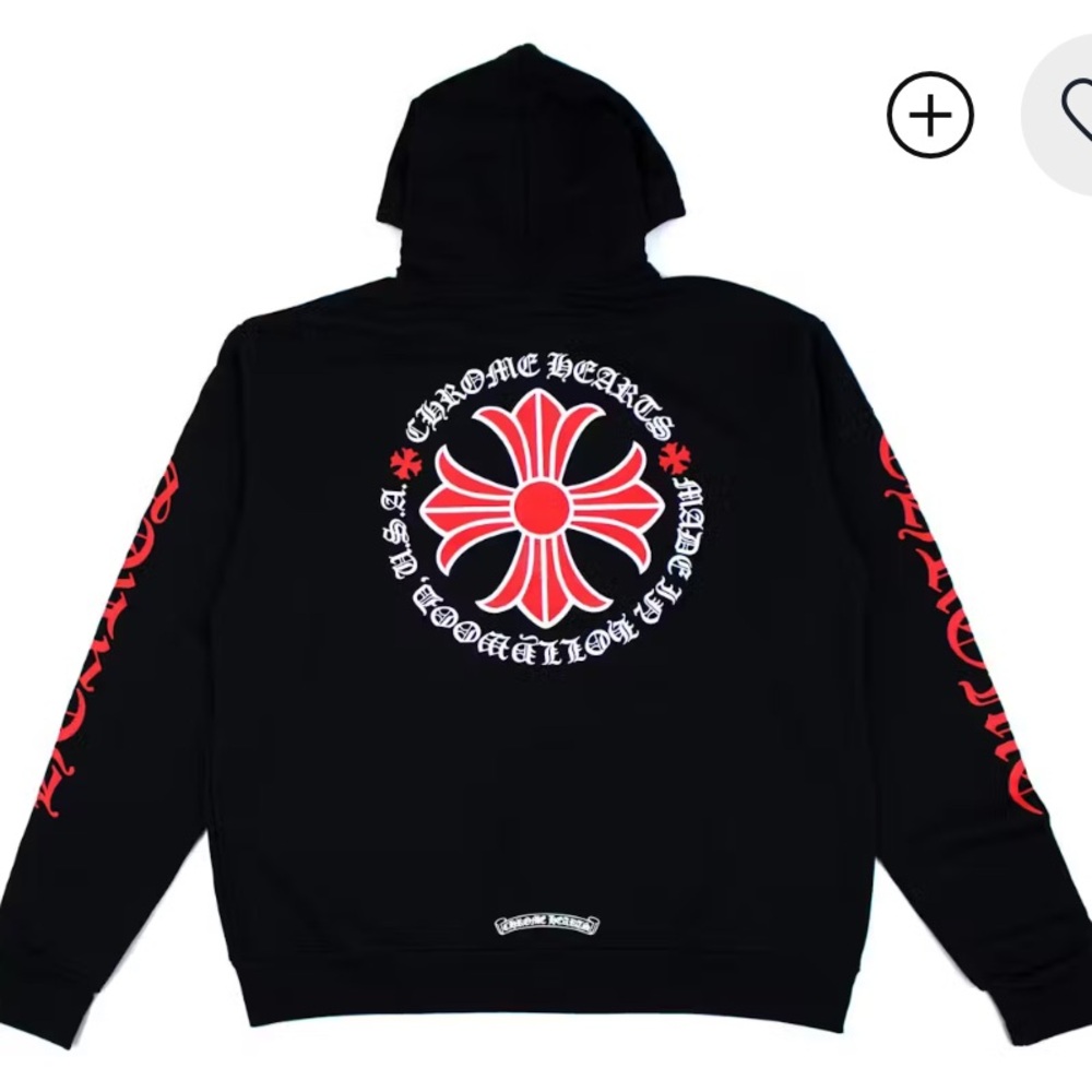 Chrome Hearts Black and Red Hoodie